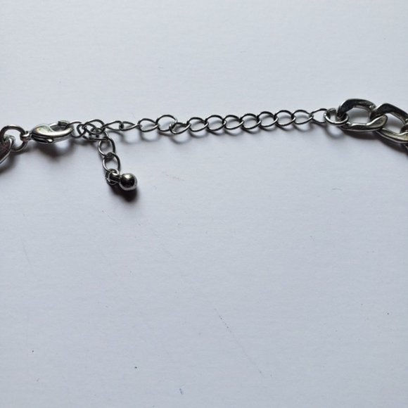 Silver Multi Layer Chunky Curb Chain Necklace - Picture 3 of 3